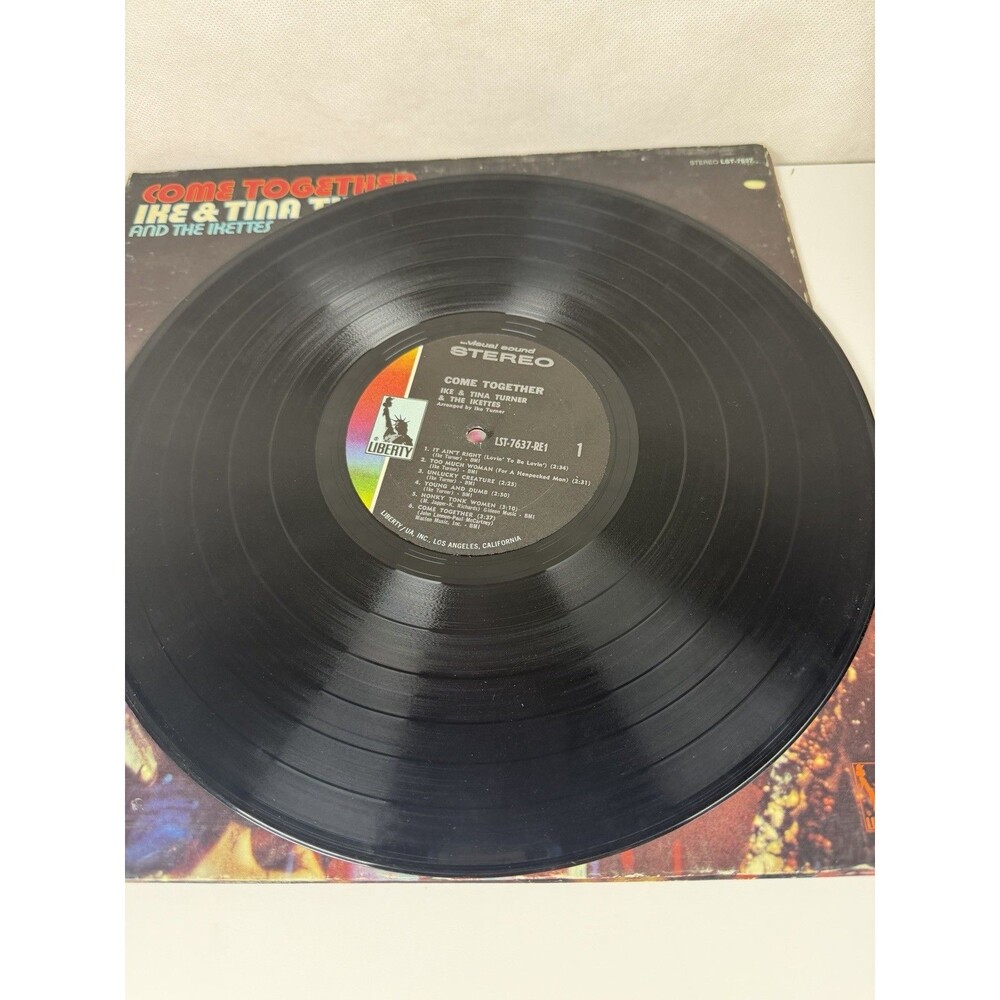 IKE & TINA TURNER Come Together Liberty LST-7637 Ikettes album vinyl - Picture 4 of 8